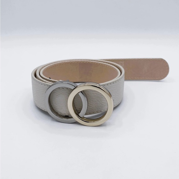 Brave Leather Otir Double Circle Buckle Belt - Picture 2 of 13